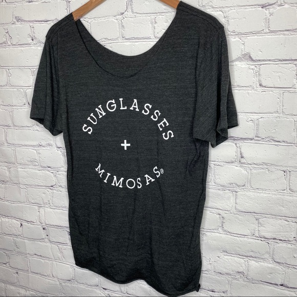 Sunglasses and Mimosas Off-Shoulder Tee - Picture 3 of 6